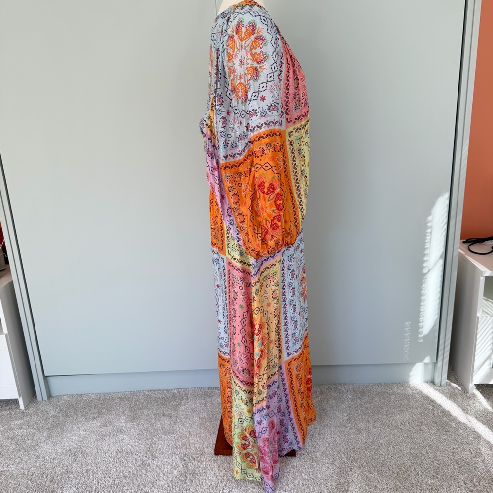 SUNDRESS x REVOLVE Tiya Dress In Saint Tropez Patchwork Print Size M/L - Picture 5 of 8